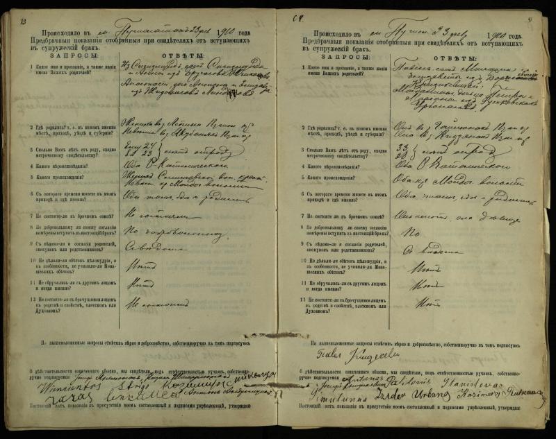 Pušaloto Romos katalikų parapijos bažnyčios 1904–1917 metų priešjungtuvinės apklausos knyga