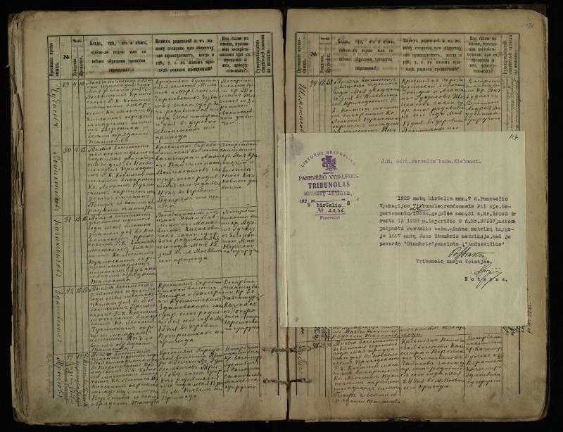 Pasvalio Romos katalikų parapijos bažnyčios 1889–1898 metų krikšto metrikų knyga