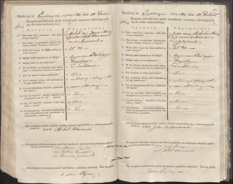 Krinčino Romos katalikų parapijos bažnyčios 1840–1844 metų priešjungtuvinės apklausos knyga