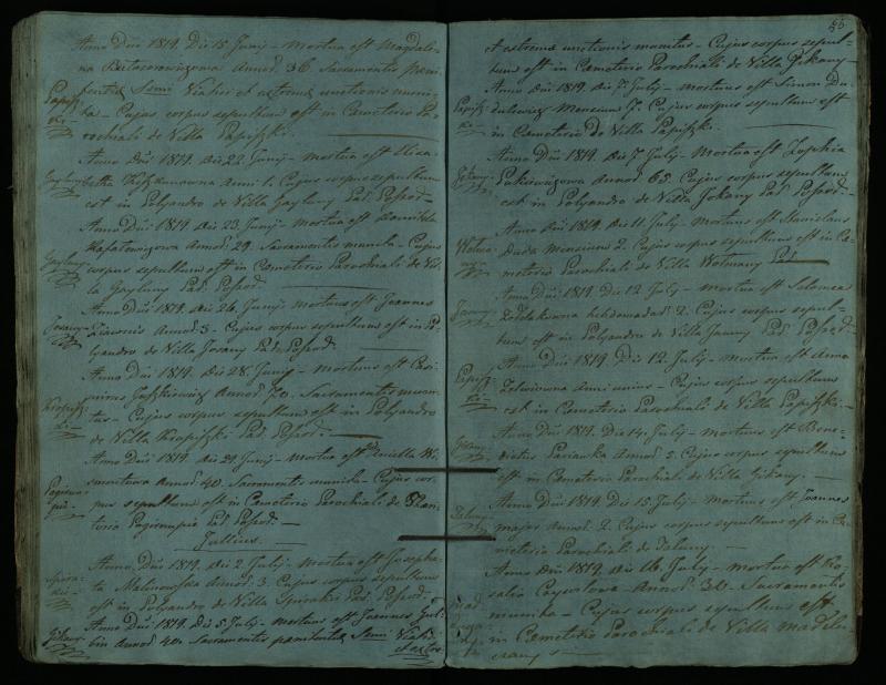 Pušaloto Romos katalikų parapijos bažnyčios 1810–1827 metų mirties metrikų knyga