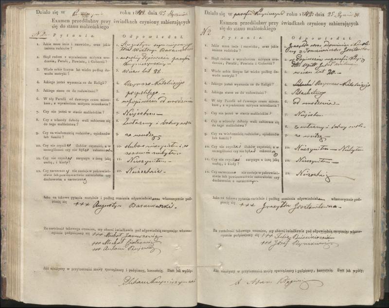 Krinčino Romos katalikų parapijos bažnyčios 1840–1844 metų priešjungtuvinės apklausos knyga