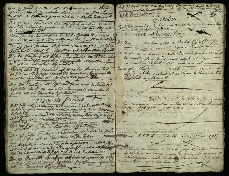 Pušaloto Romos katalikų parapijos bažnyčios 1772–1785 metų mirties metrikų knyga