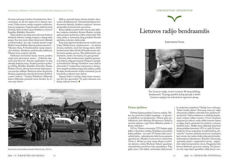 Šiaurietiški atsivėrimai : Pasvalio krašto istorijos ir kultūros žurnalas 2016, nr. 2 (41)