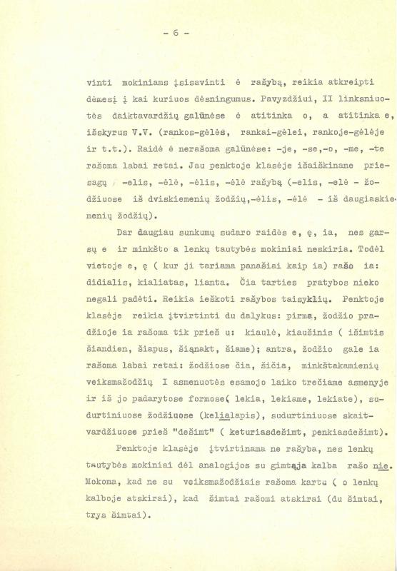 Lietuvių filologo, „Visuotinės lietuvių enciklopedijos“ vyriausiojo redaktoriaus, vertėjo, žurnalisto Antano Elizeušo Račio darbas „Lietuvių kalbos rašybos mokymas lenkiškų mokyklų penktoje klasėje“