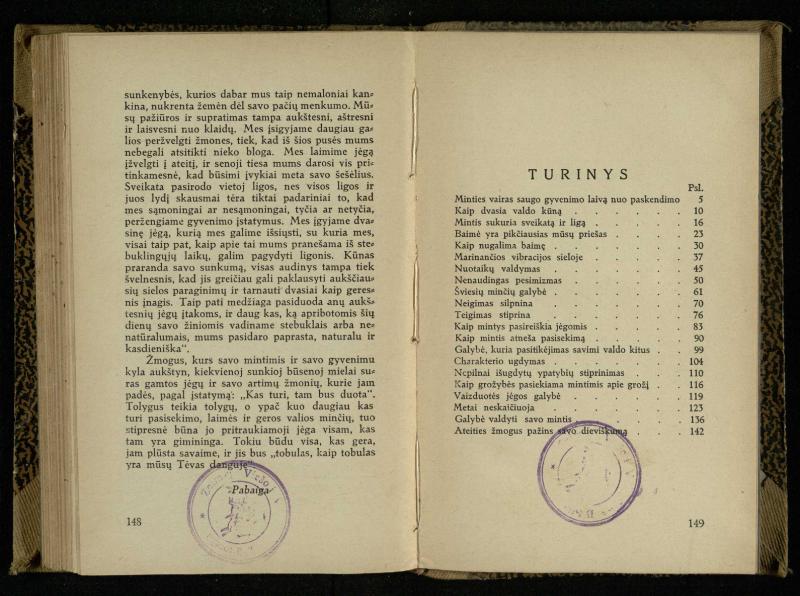 Minties galybė / Orison Swett Marden. – Kaunas: Fakelo leidinys, 1937. – 149, [2] p.