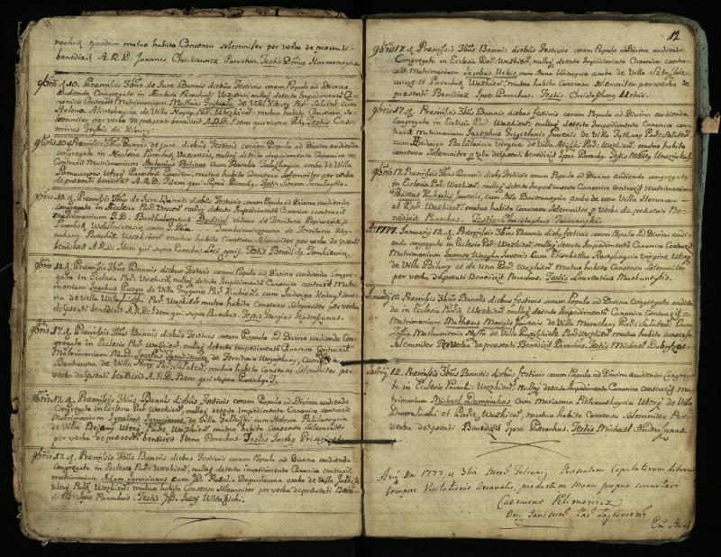 Vaškų (Konstantinavo) Romos katalikų parapijos bažnyčios 1766–1804 metų jungtuvių metrikų knyga