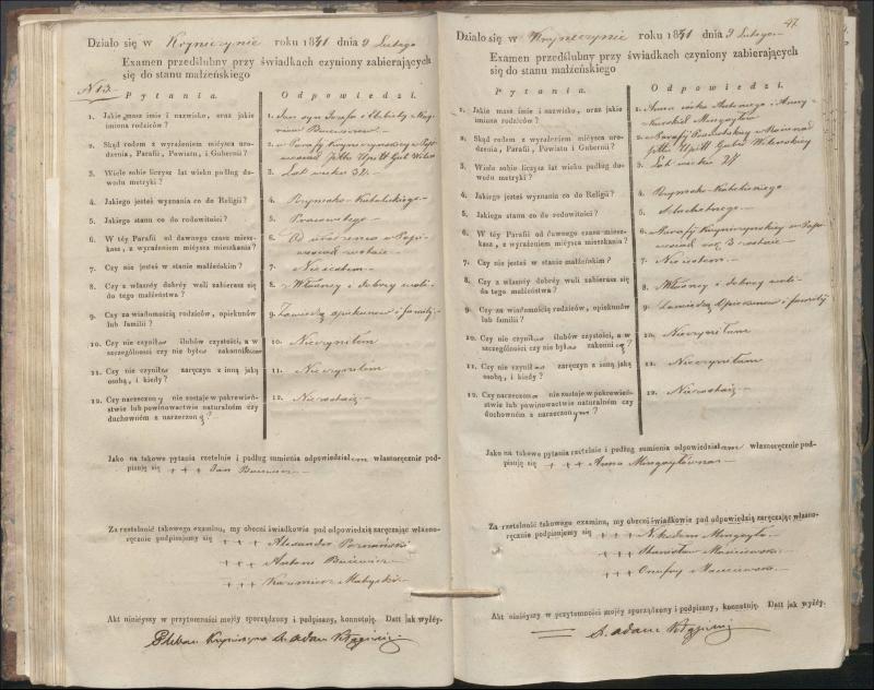 Krinčino Romos katalikų parapijos bažnyčios 1840–1844 metų priešjungtuvinės apklausos knyga