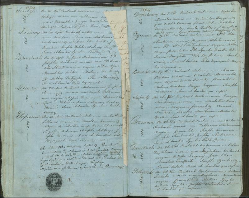 Krinčino Romos katalikų parapijos bažnyčios 1803–1826 metų jungtuvių metrikų knyga