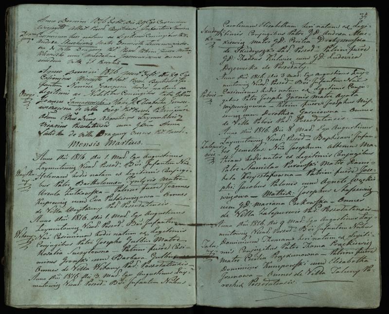 Pušaloto Romos katalikų parapijos bažnyčios 1814–1822 metų krikšto metrikų knyga