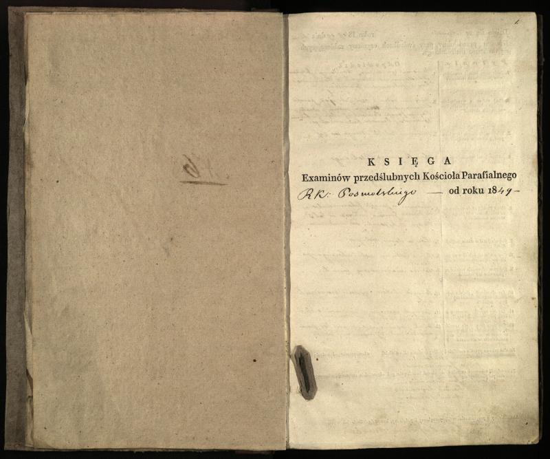 Pasvalio Romos katalikų parapijos bažnyčios 1849–1859 metų priešjungtuvinės apklausos knyga