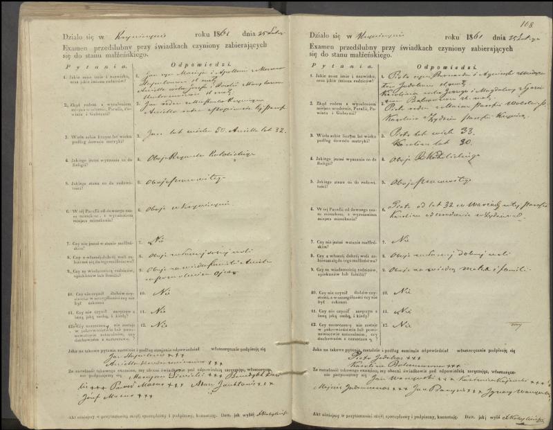 Krinčino Romos katalikų parapijos bažnyčios 1853–1862 metų priešjungtuvinės apklausos knyga