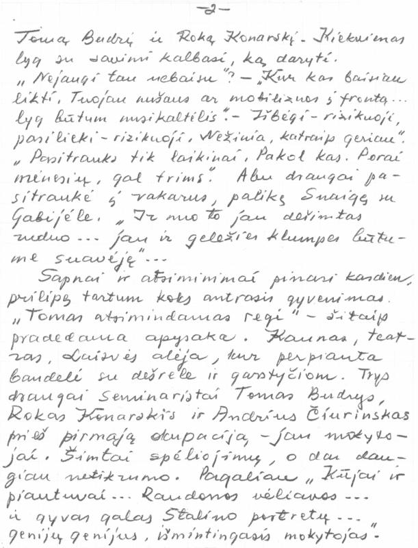 Rašytojo, savaitraščio „Tėviškės Žiburiai“ redaktoriaus Česlovo Senkevičiaus recenzijos „Vėlinės. Naujausiąją Juozo Kralikausko knygą perskaičius“ kopija