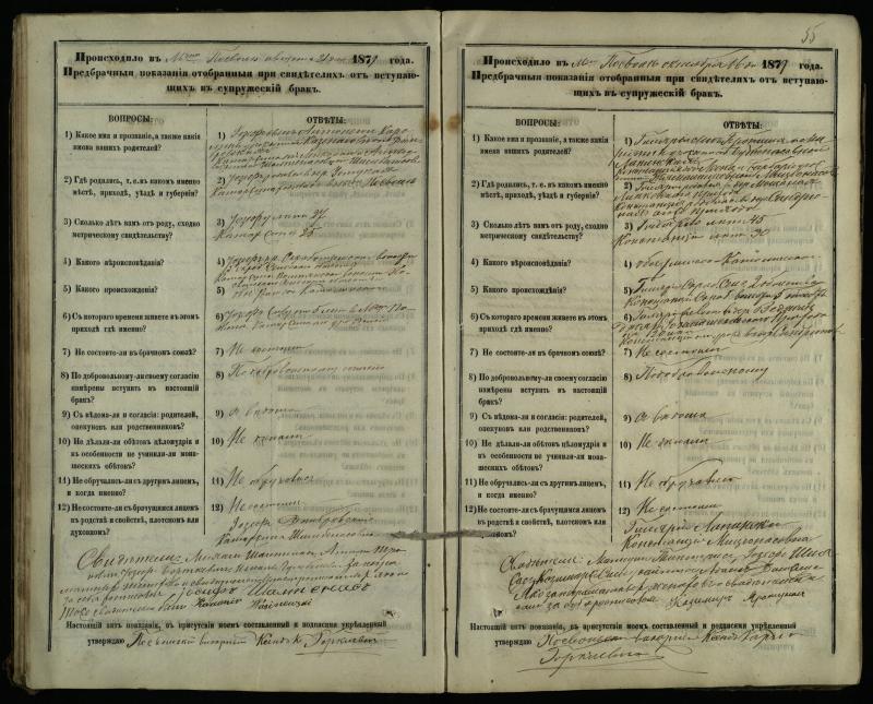 Pasvalio Romos katalikų parapijos bažnyčios 1876–1885 metų priešjungtuvinės apklausos knyga