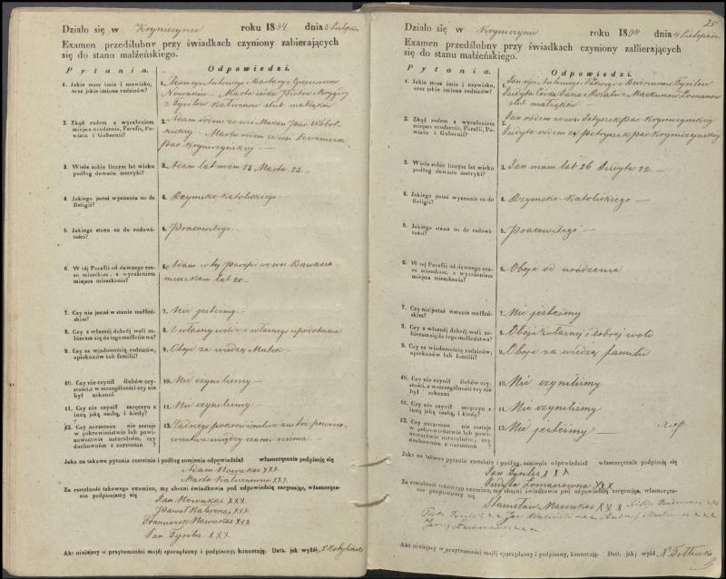 Krinčino Romos katalikų parapijos bažnyčios 1853–1862 metų priešjungtuvinės apklausos knyga