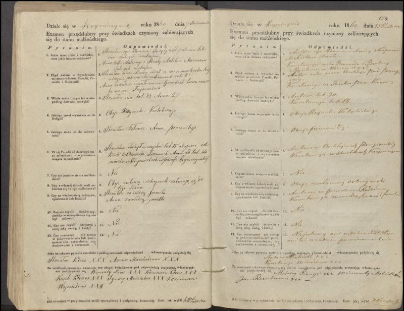 Krinčino Romos katalikų parapijos bažnyčios 1853–1862 metų priešjungtuvinės apklausos knyga