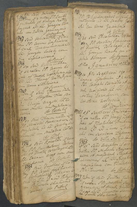 Pasvalio Romos katalikų parapijos bažnyčios 1749–1772 metų krikšto metrikų knyga