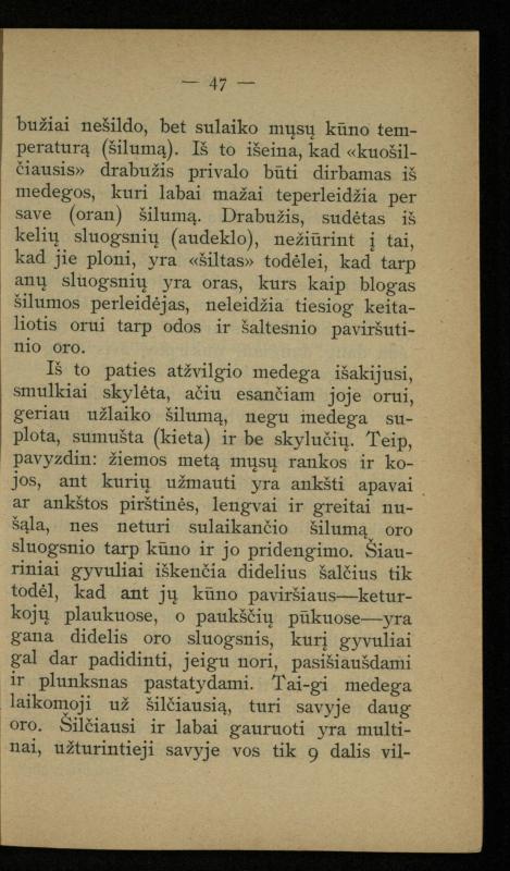 Kaip užsilaikyti pavasarį, vasarą, rudenį ir žiemą / [Otto Gotthilf Traenhart]; pagal d-rą med. L. Volbergą sutaisė d-ras A. Vileišis. – [Vilnius]: [„Vilniaus žinių“ red.], 1906 (Vilnius: „Vilniaus žinių“ sp.). – 91, [1] p.
