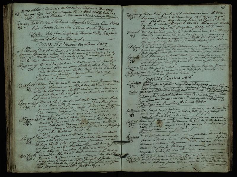 Pasvalio Romos katalikų parapijos bažnyčios 1793–1824 metų jungtuvių metrikų knyga
