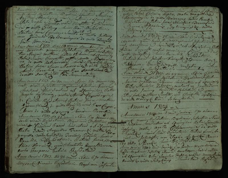 Pušaloto Romos katalikų parapijos bažnyčios 1802–1814 metų krikšto metrikų knyga