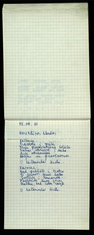 Poeto Jono Vytauto Nistelio eilėraščių sąsiuvinis