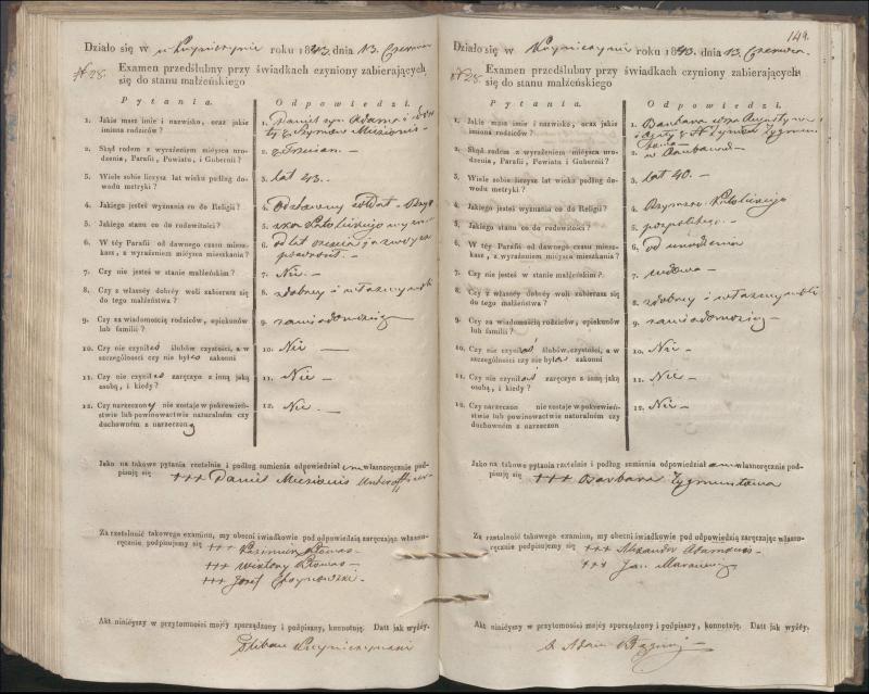 Krinčino Romos katalikų parapijos bažnyčios 1840–1844 metų priešjungtuvinės apklausos knyga