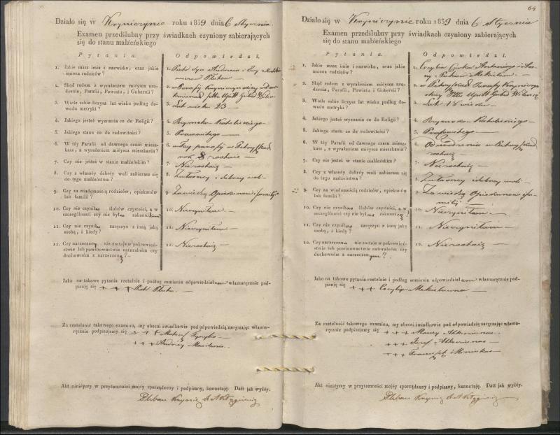 Krinčino Romos katalikų parapijos bažnyčios 1837–1839 metų priešjungtuvinės apklausos knyga