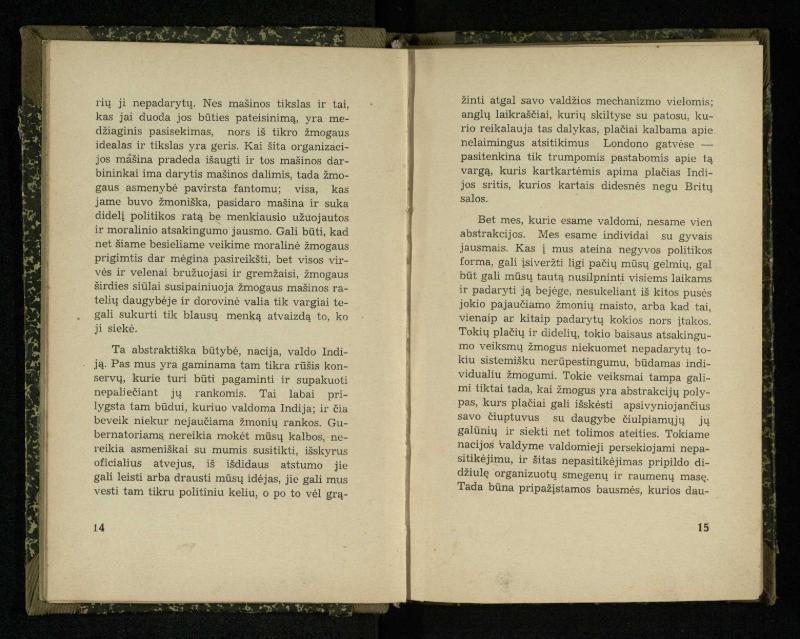 Nacionalizmas: nacionalizmas Vakaruose; Nacionalizmas Japonijoj; Nacionalizmas Indijoj / Rabindranath Tagore. – Kaunas: [s.n.], 1937. – 122, [2] p.