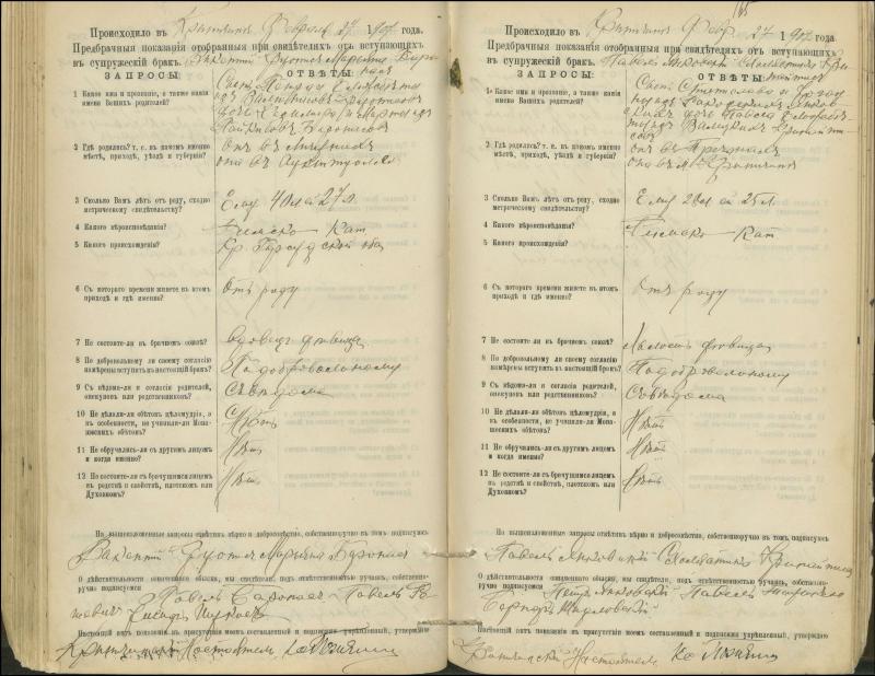 Krinčino Romos katalikų parapijos bažnyčios 1900–1911 metų priešjungtuvinės apklausos knyga