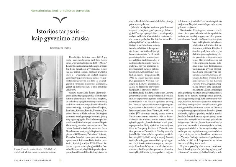 Šiaurietiški atsivėrimai : Pasvalio krašto istorijos ir kultūros žurnalas 2013, nr. 2 (35)