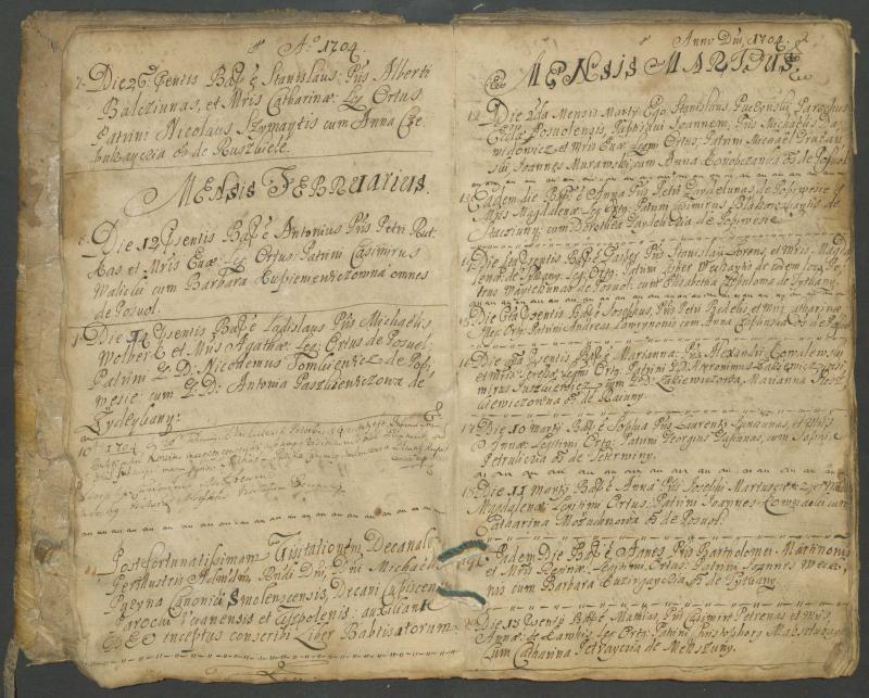 Pasvalio Romos katalikų parapijos bažnyčios 1703–1718 metų krikšto metrikų knyga