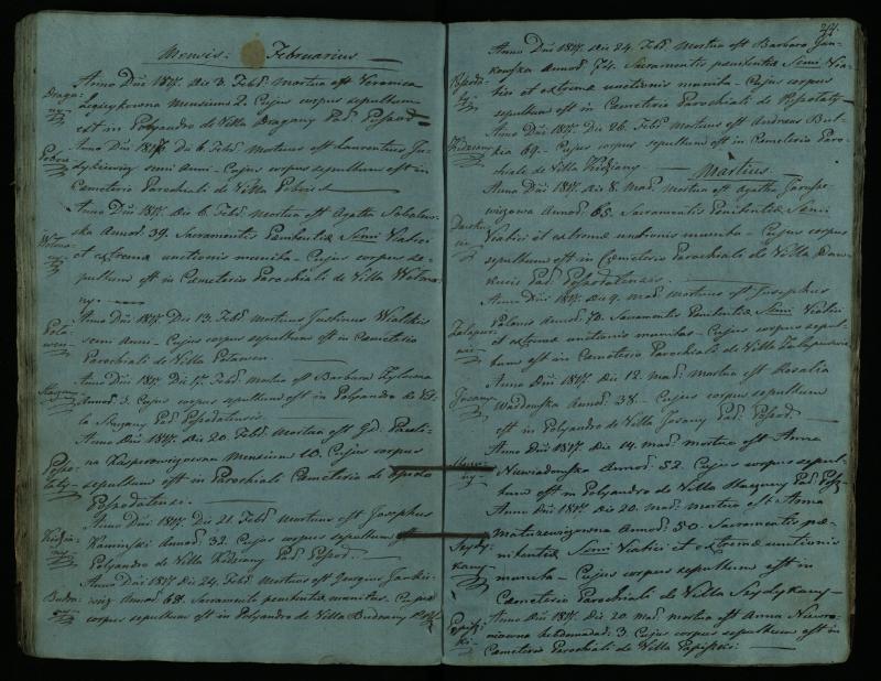 Pušaloto Romos katalikų parapijos bažnyčios 1810–1827 metų mirties metrikų knyga
