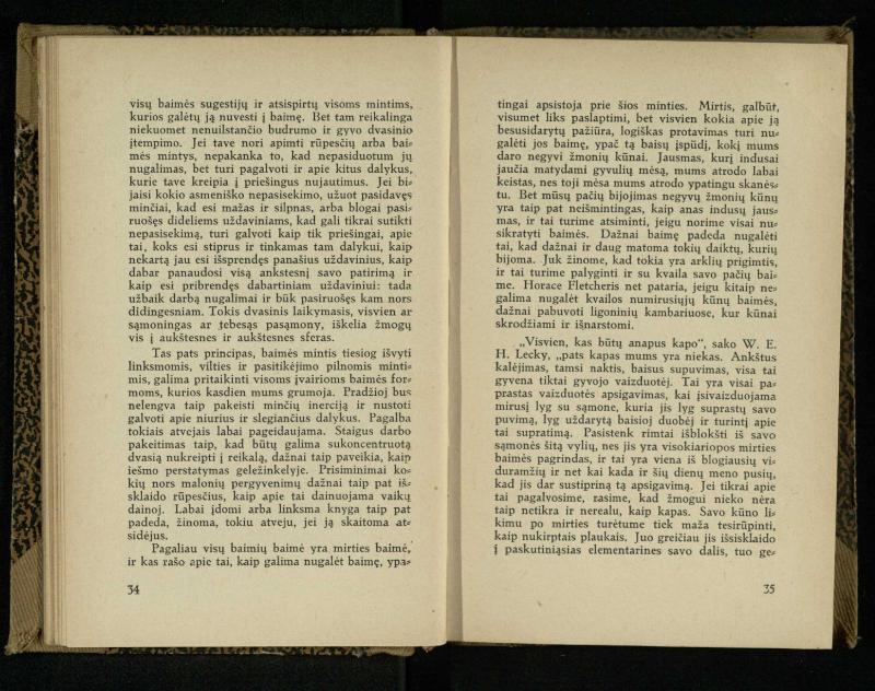 Minties galybė / Orison Swett Marden. – Kaunas: Fakelo leidinys, 1937. – 149, [2] p.