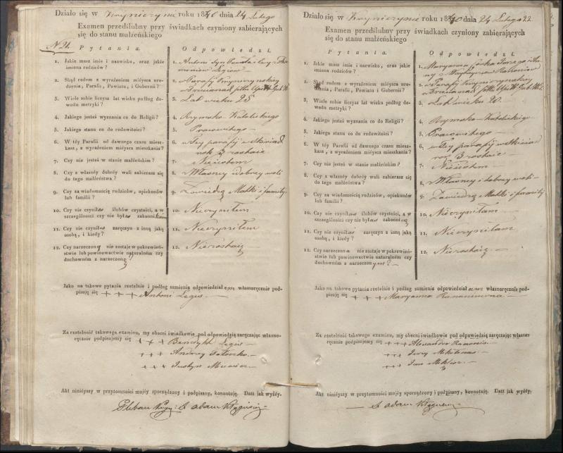 Krinčino Romos katalikų parapijos bažnyčios 1840–1844 metų priešjungtuvinės apklausos knyga