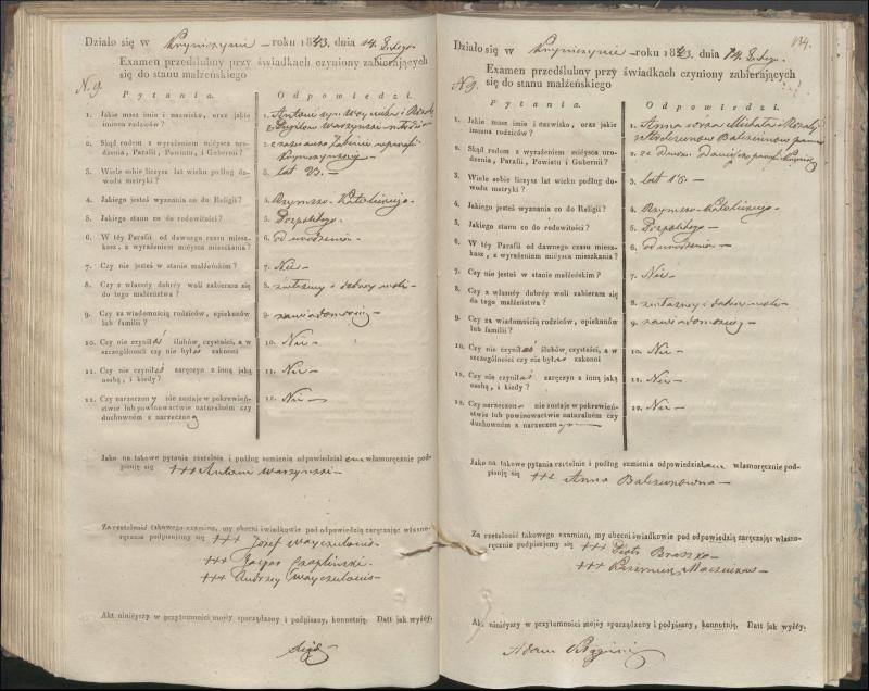 Krinčino Romos katalikų parapijos bažnyčios 1840–1844 metų priešjungtuvinės apklausos knyga