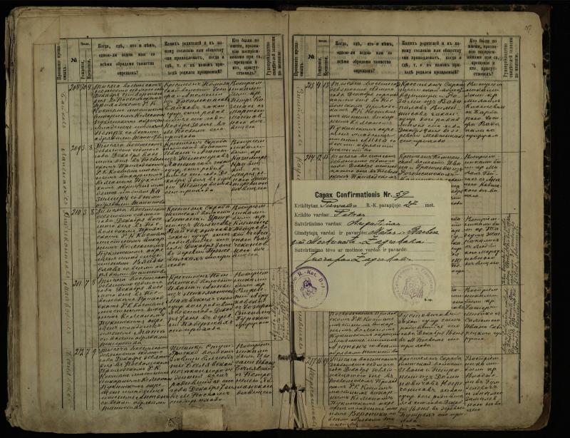 Pasvalio Romos katalikų parapijos bažnyčios 1889–1898 metų krikšto metrikų knyga
