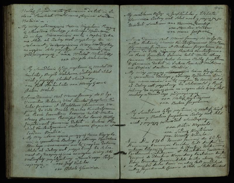 Vaškų (Konstantinavo) Romos katalikų parapijos bažnyčios 1809–1827 metų jungtuvių metrikų knyga