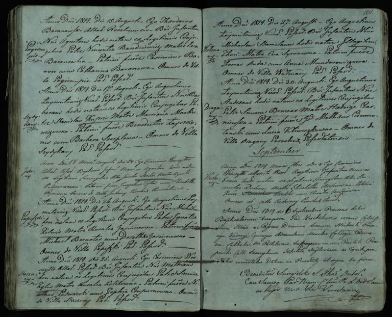 Pušaloto Romos katalikų parapijos bažnyčios 1814–1822 metų krikšto metrikų knyga