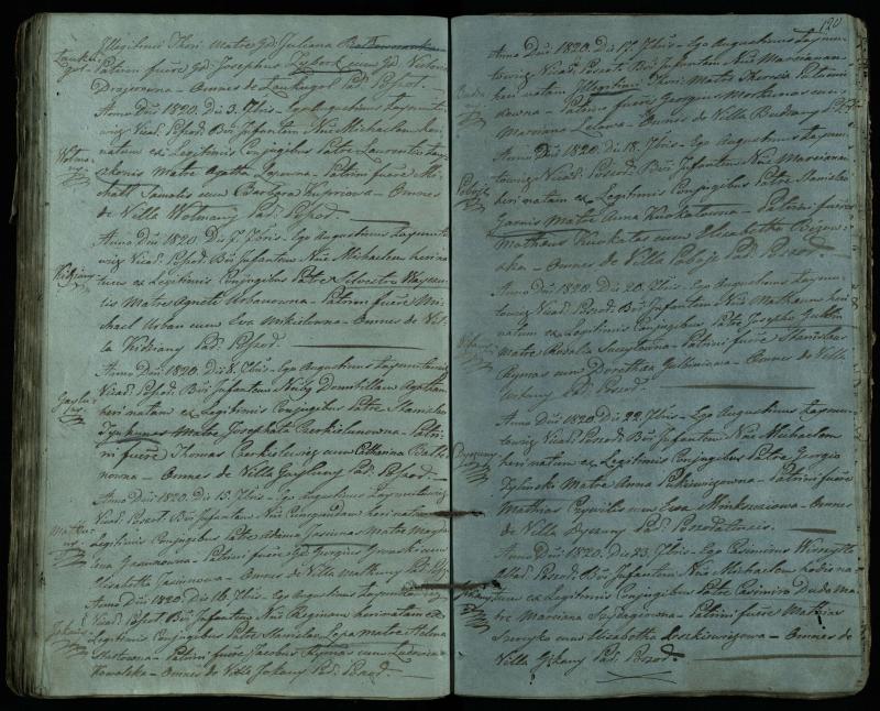 Pušaloto Romos katalikų parapijos bažnyčios 1814–1822 metų krikšto metrikų knyga