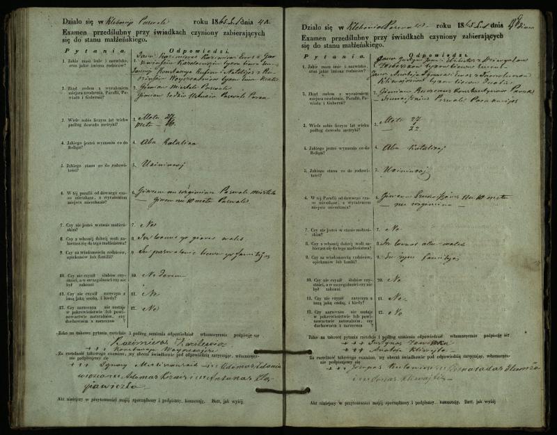 Pasvalio Romos katalikų parapijos bažnyčios 1859–1867 metų priešjungtuvinės apklausos knyga