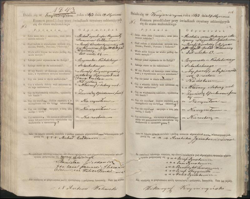 Krinčino Romos katalikų parapijos bažnyčios 1840–1844 metų priešjungtuvinės apklausos knyga