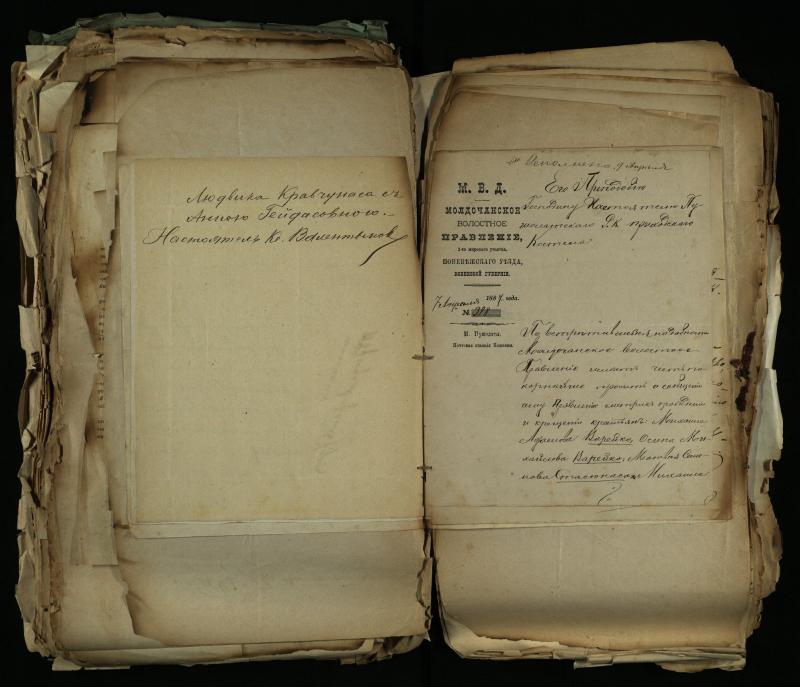 Pušaloto Romos katalikų parapijos bažnyčios 1884–1900 metų gaunamų raštų knyga