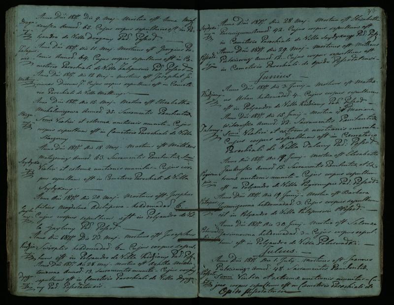 Pušaloto Romos katalikų parapijos bažnyčios 1810–1827 metų mirties metrikų knyga
