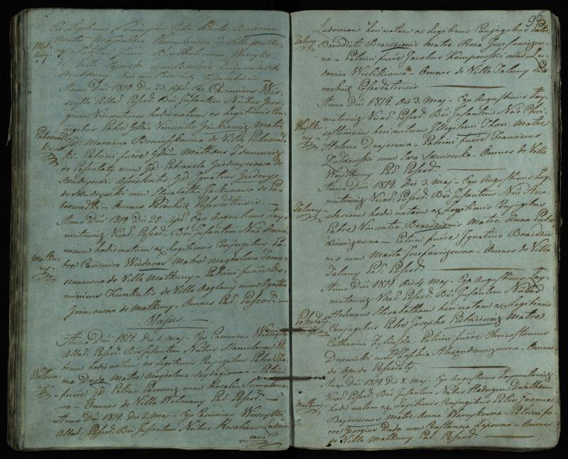 Pušaloto Romos katalikų parapijos bažnyčios 1814–1822 metų krikšto metrikų knyga