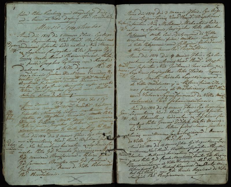 Pušaloto Romos katalikų parapijos bažnyčios 1814–1822 metų krikšto metrikų knyga