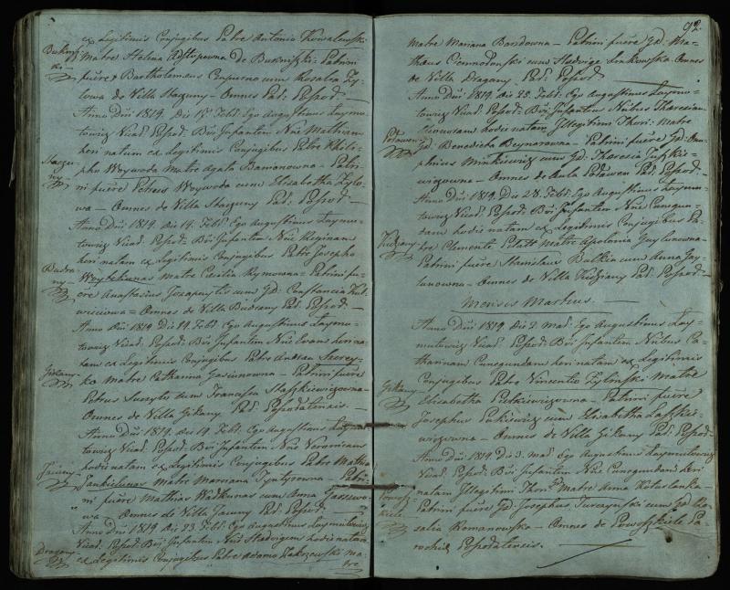 Pušaloto Romos katalikų parapijos bažnyčios 1814–1822 metų krikšto metrikų knyga