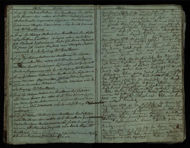 Pušaloto Romos katalikų parapijos bažnyčios 1802–1814 metų krikšto metrikų knyga