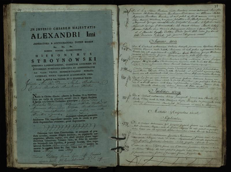 Pasvalio Romos katalikų parapijos bažnyčios 1793–1824 metų jungtuvių metrikų knyga