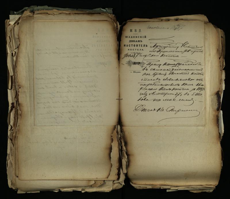 Pušaloto Romos katalikų parapijos bažnyčios 1884–1900 metų gaunamų raštų knyga