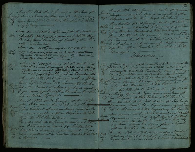 Pušaloto Romos katalikų parapijos bažnyčios 1810–1827 metų mirties metrikų knyga