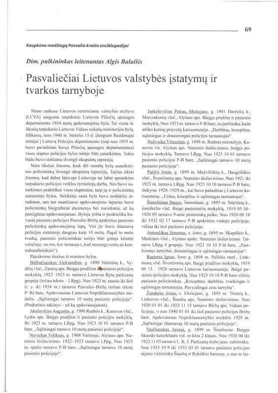Šiaurietiški atsivėrimai : Pasvalio krašto istorijos ir kultūros žurnalas 2007, nr. 1 (22)